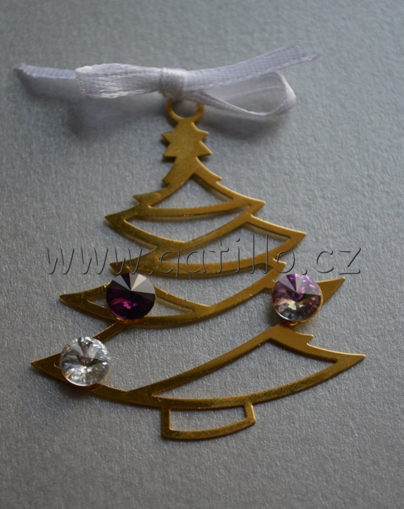 pozlacený stromek Amethyst-Crystal-Crystal Vitrail Light