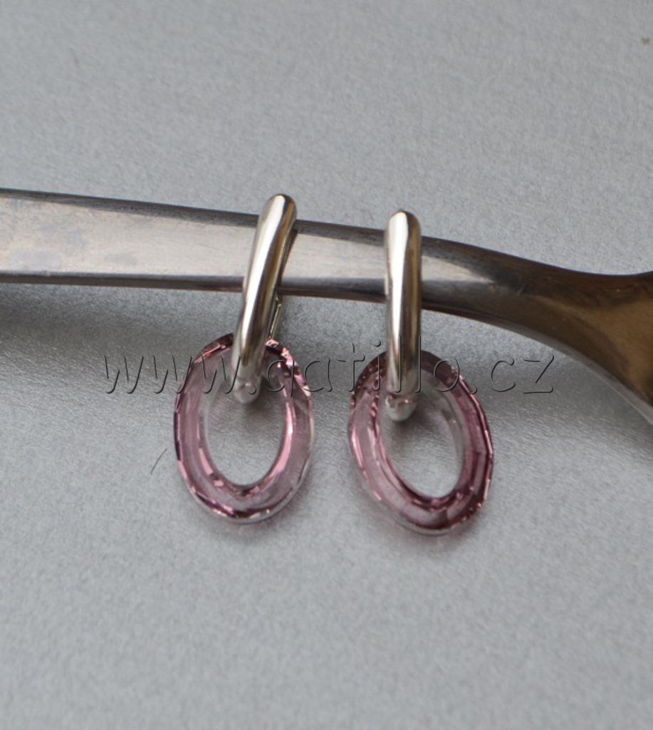 Comic Oval Crystal Antique Pink