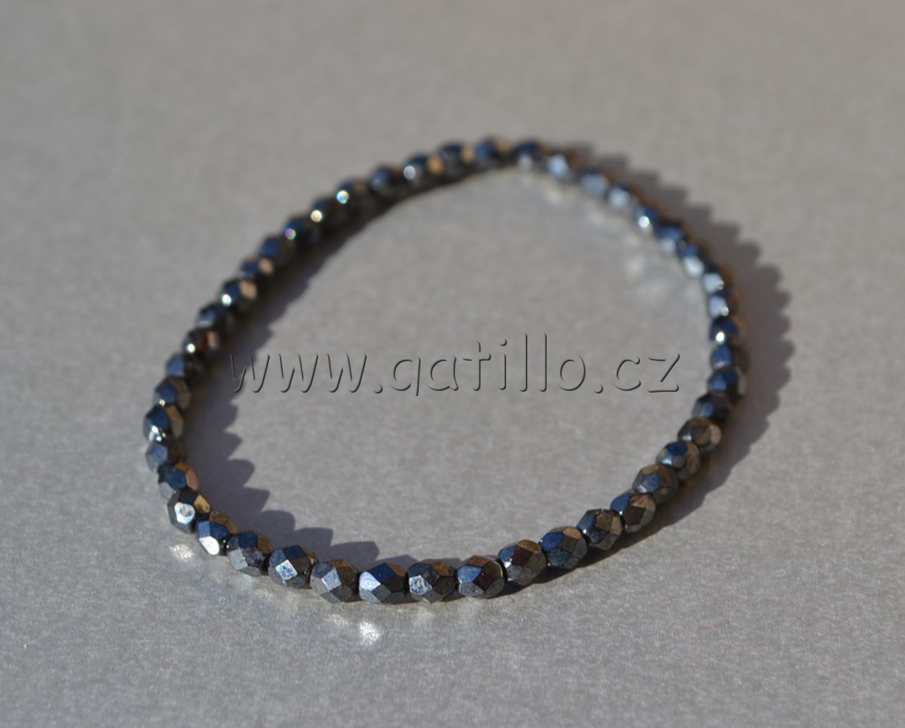 variabilní náramek HEMATIT 4 mm