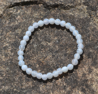 variabilní náramek matný bílý ACHÁT